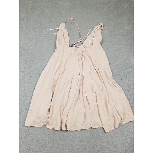 Reformation Dress Womens XS Champagne Tropics Lace Up Tie Front Made in USA - Picture 11 of 15